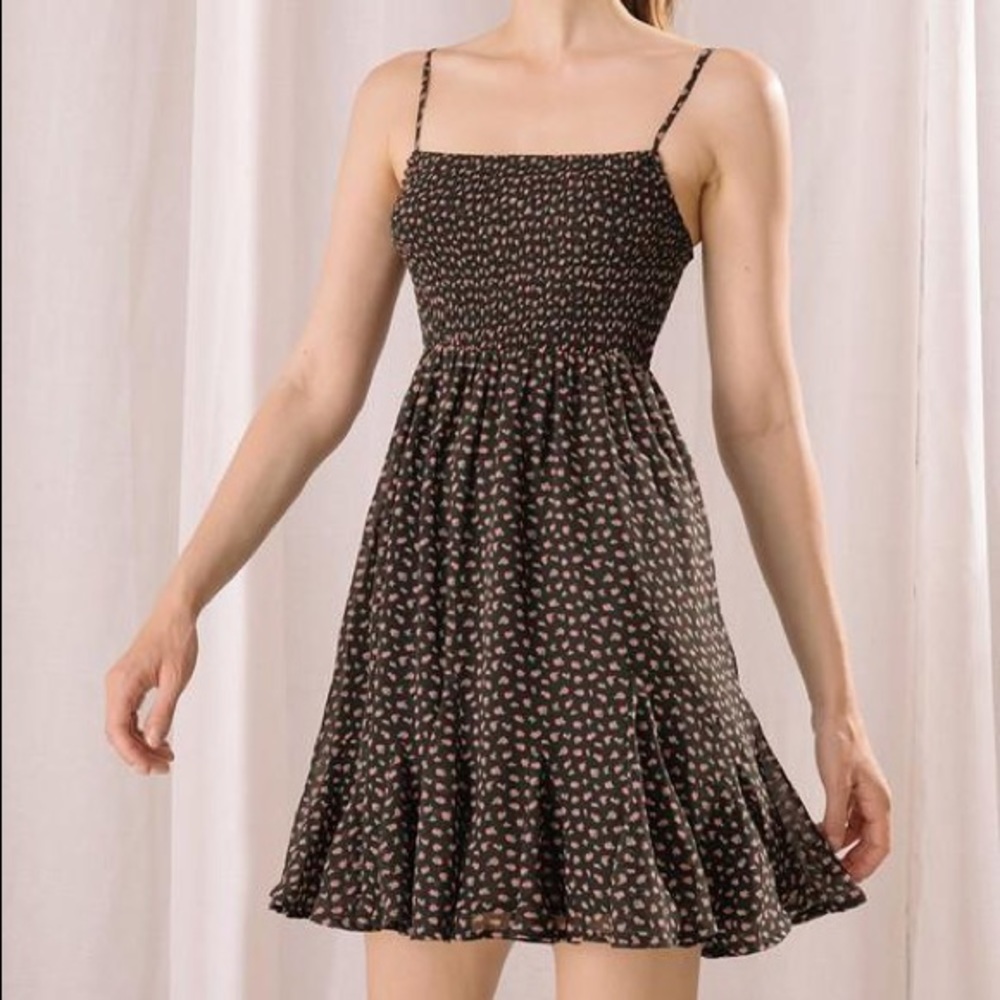 Final Rose Smocked Mini Dress